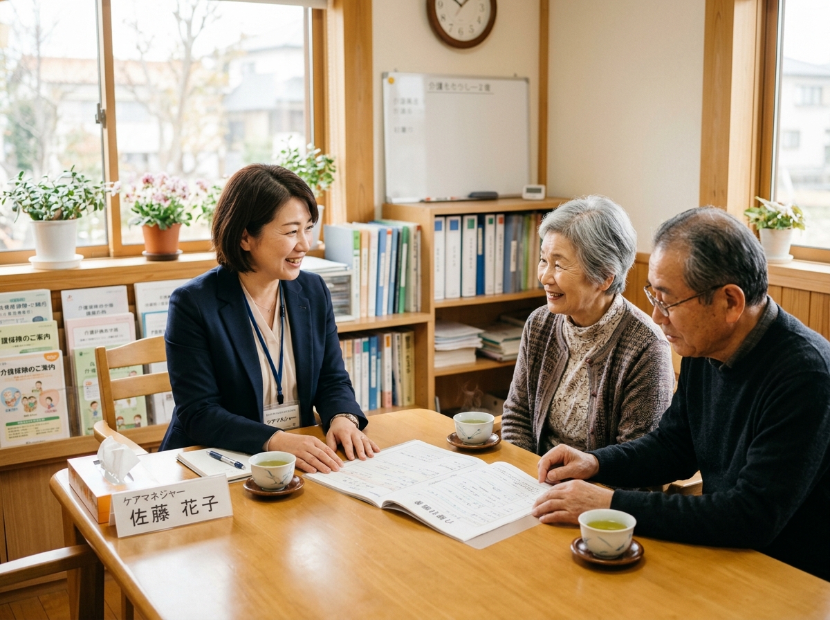 親身な相談支援専門員の相談風景